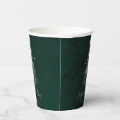 Gobelets En Papier Elegant Green Gold Christmas Tree  (Droite)