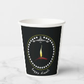 Gobelets En Papier Elegant Happy Diwali Diya Flame Star Wreath (Recto)