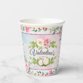 Gobelets En Papier Élégant Heureuse Sainte-Valentin (Verso)