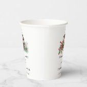 Gobelets En Papier Élégant hiver Pins rustique Mariage de lanterne (Droite)