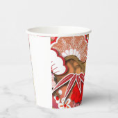 Gobelets En Papier Élégant Kimono d'automne japonais (Gauche)