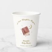 Gobelets En Papier Elégant livre Boho Moon Star Baby shower (Verso)