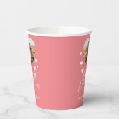 Gobelets En Papier Elegant Love Heureuse Sainte-Valentin Photo de fam (Gauche)