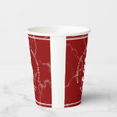 Gobelets En Papier Élégant marbre rouge 5 ans de travail Anniversaire (Gauche)