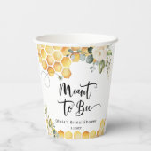 Gobelets En Papier Élégant mariage abeille douche de mariée (Verso)