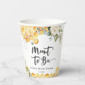 Gobelets En Papier Élégant mariage abeille douche de mariée (Recto)