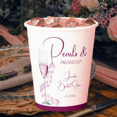 Gobelets En Papier Élégant Mariage avec Perles Modernes et Prosecco