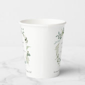 Gobelets En Papier Elégant Mariage d'aquarelle d'Eucalyptus Botanique (Droite)