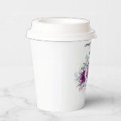 Gobelets En Papier Élégant Mariage géométrique violet rustique (Droite)