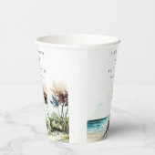 Gobelets En Papier Elégant Mariage marin de la plage de Palm Plage Du (Droite)