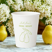 Gobelets En Papier Élégant Mariage Moderne Poire Parfaite