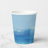 Gobelets En Papier Elégant Mariage Ocean Watercolor (Verso)