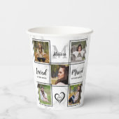 Gobelets En Papier Elégant mémorial funéraire Personnaliser photo Col (Verso)