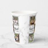 Gobelets En Papier Elégant mémorial funéraire Personnaliser photo Col (Droite)