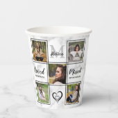 Gobelets En Papier Elégant mémorial funéraire Personnaliser photo Col (Recto)