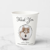 Gobelets En Papier Élégant Merci photo pour animaux de compagnie Mari (Verso)
