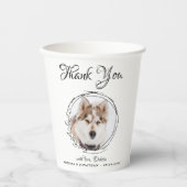 Gobelets En Papier Élégant Merci photo pour animaux de compagnie Mari (Recto)