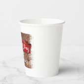 Gobelets En Papier Elegant Merry Christmas Script White Snowflakes (Gauche)