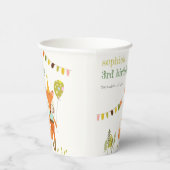 Gobelets En Papier Élégant mignon Woodland Fun Party Fox Anniversaire (Droite)
