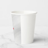 Gobelets En Papier Élégant moderne élégant Gris Nom rouge (Gauche)