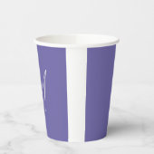 Gobelets En Papier Élégant Moderne Monogramme de Nom Propre (Gauche)