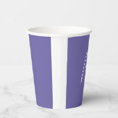 Gobelets En Papier Élégant Moderne Monogramme de Nom Propre (Droite)