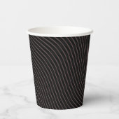 Gobelets En Papier Élégant moderne rayé noir (Verso)