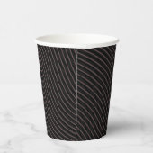 Gobelets En Papier Élégant moderne rayé noir (Droite)