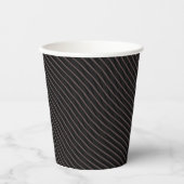 Gobelets En Papier Élégant moderne rayé noir (Recto)