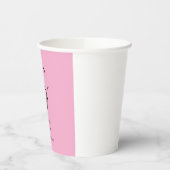 Gobelets En Papier Élégant Monogramme Professionnel Rose clair (Gauche)