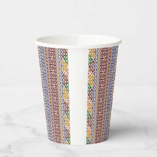 Gobelets En Papier élégant motif ethnique (Gauche)