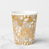 Gobelets En Papier Elégant motif floral. (Recto)