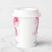 Gobelets En Papier Élégant Nœud Rose Fête de Bachelorette (Droite)