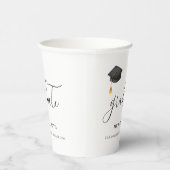 Gobelets En Papier Élégant noir de diplôme d'études supérieures (Droite)