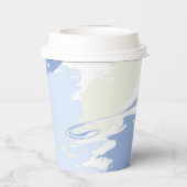 Gobelets En Papier Élégant Nuageux Mariage Cloud Nine Bleu (Verso)