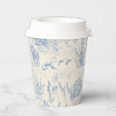 Gobelets En Papier Elégant océane bleu toile (Droite)