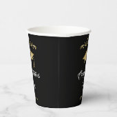 Gobelets En Papier Elégant Ornament Or Félicitations Diplômé (Droite)