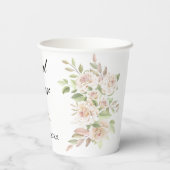 Gobelets En Papier Élégant papier à Fête des mariées rose rose pâle f (Verso)