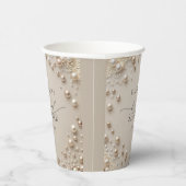 Gobelets En Papier Elegant Pearl Fête des mariées (Droite)