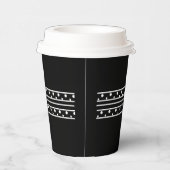 Gobelets En Papier Élégant Pois blancs noirs géométriques (Droite)