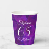 Gobelets En Papier Élégant Purple 65 et Retraité (Verso)