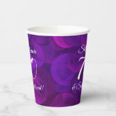 Gobelets En Papier Elegant Purple 70 et fête d'anniversaire sensation (Gauche)