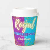 Gobelets En Papier Élégant Révélation Royale de Genre Violet & Bleu (Recto)