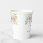 Gobelets En Papier Elegant roses baby shower (Droite)