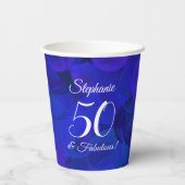 Gobelets En Papier Elégant Royal Blue 50 et fabuleuse fête d'annivers (Verso)