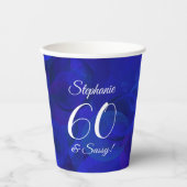Gobelets En Papier Elégant Royal Blue 60 et Sassy Birthday Party (Recto)
