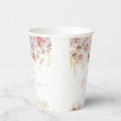 Gobelets En Papier Élégant shower bohème floral pour la mariée (Droite)