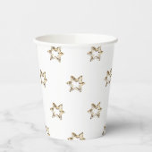 Gobelets En Papier Élégant Stars Motifs Étoiles Faux Gold Stars (Gauche)