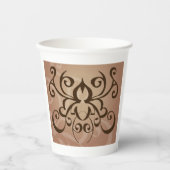 Gobelets En Papier Élégant style de tatouage de torsion tribale (Recto)