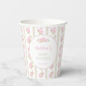 Gobelets En Papier Elegant Vintage Pink Rose (Verso)